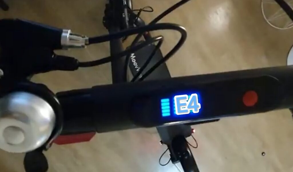 code erreur e4 trottinette électrique moovway