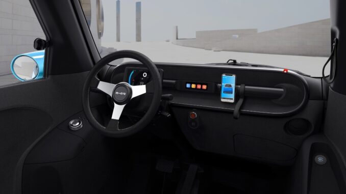 microlino lite intérieur volant