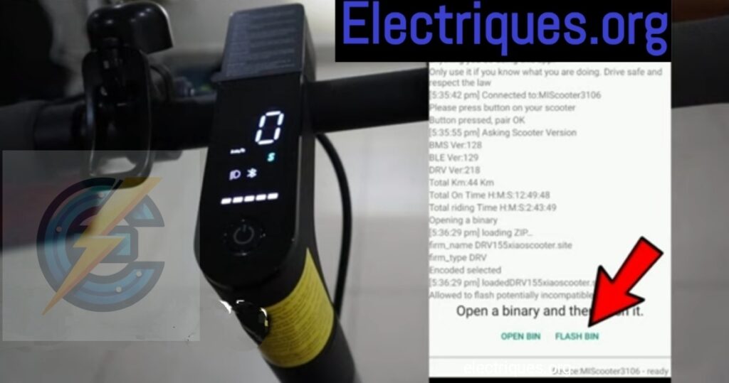 Flashage firmware débridage trottinette 