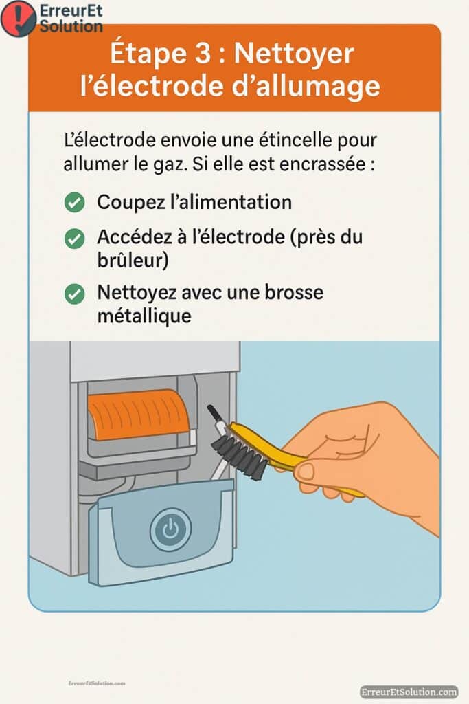 Nettoyer l’électrode d’allumage