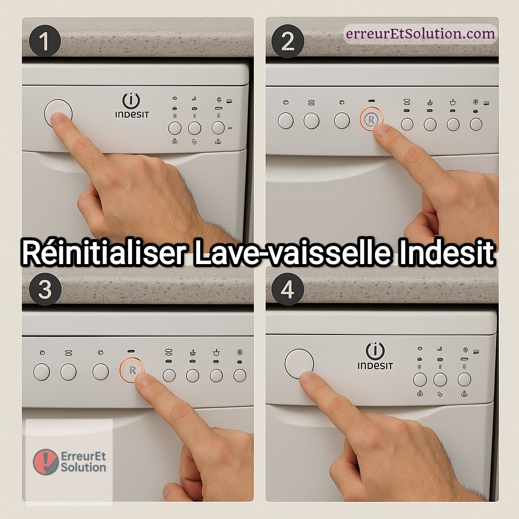 réinitialiser lave-vaisselle indesit