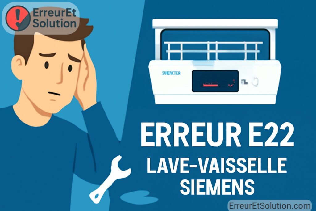 lave vaisselle siemens erreur e22