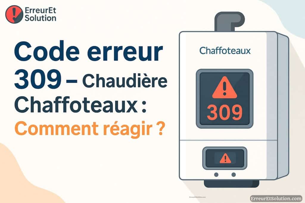 Code erreur 309 chaudière chaffoteaux