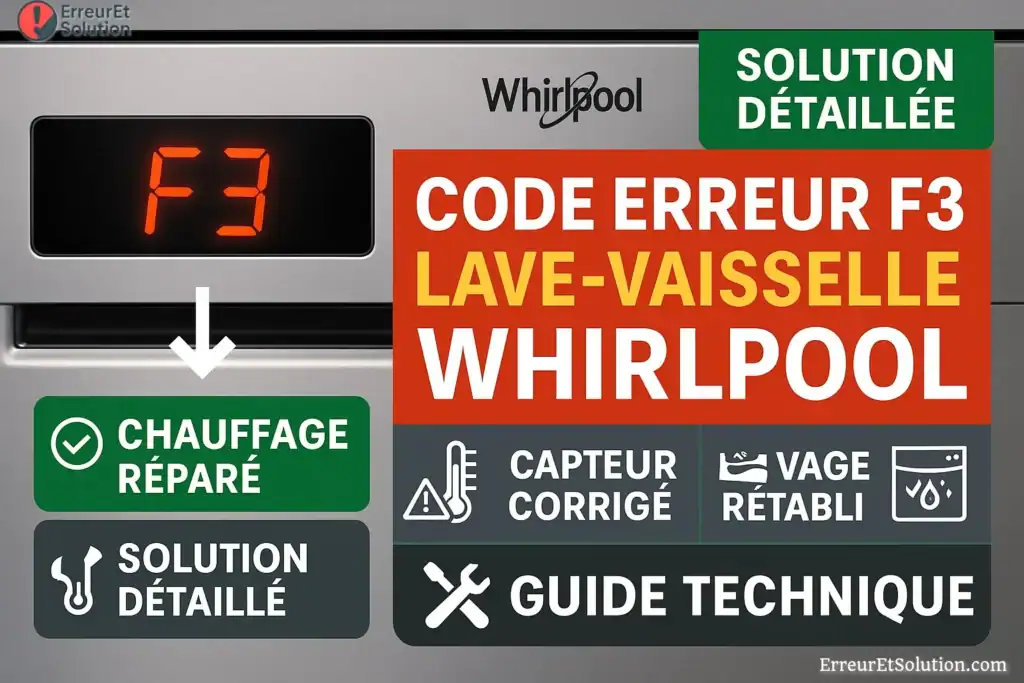 Code erreur F3 lave vaisselle Whirlpool Guide complet (2025) Erreur — free download