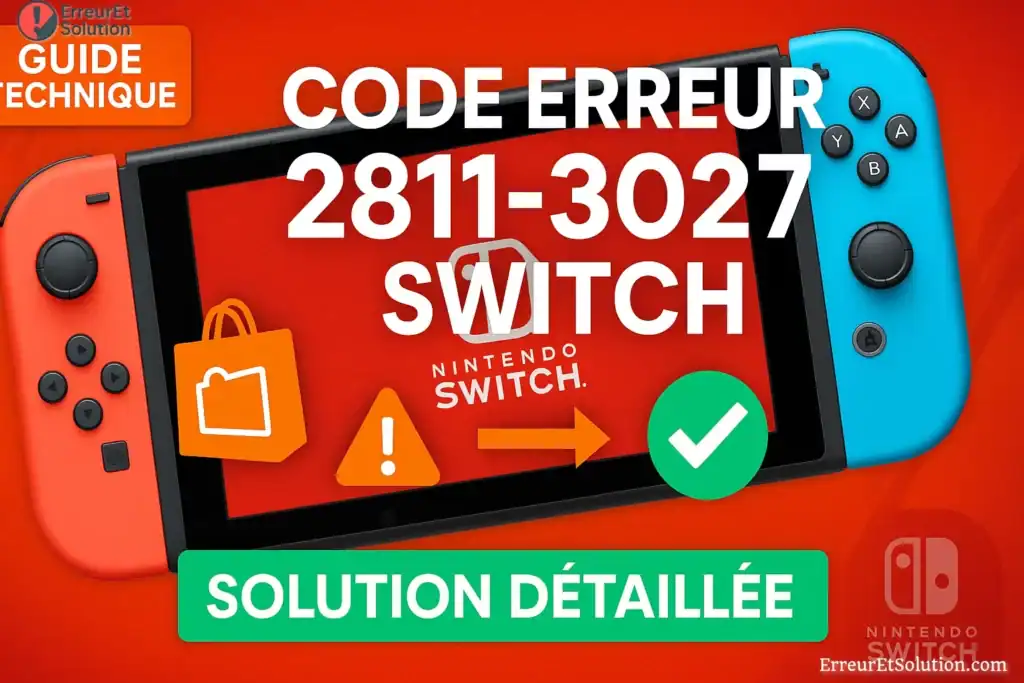Code Erreur 2811 Switch 3027 - Erreur et Solution