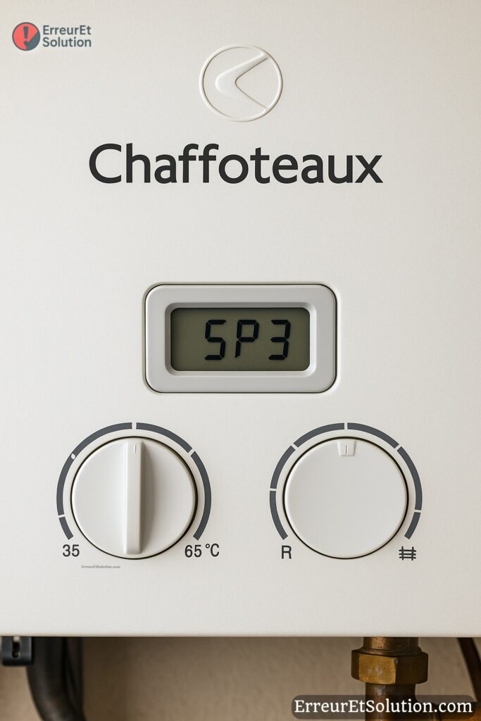 code erreur chaudière chaffoteaux sp3
