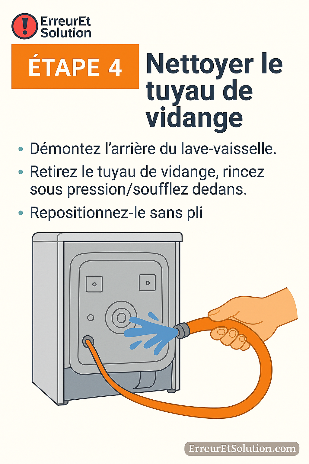 Nettoyez le tuyau de vidange siemens lave vaisselle