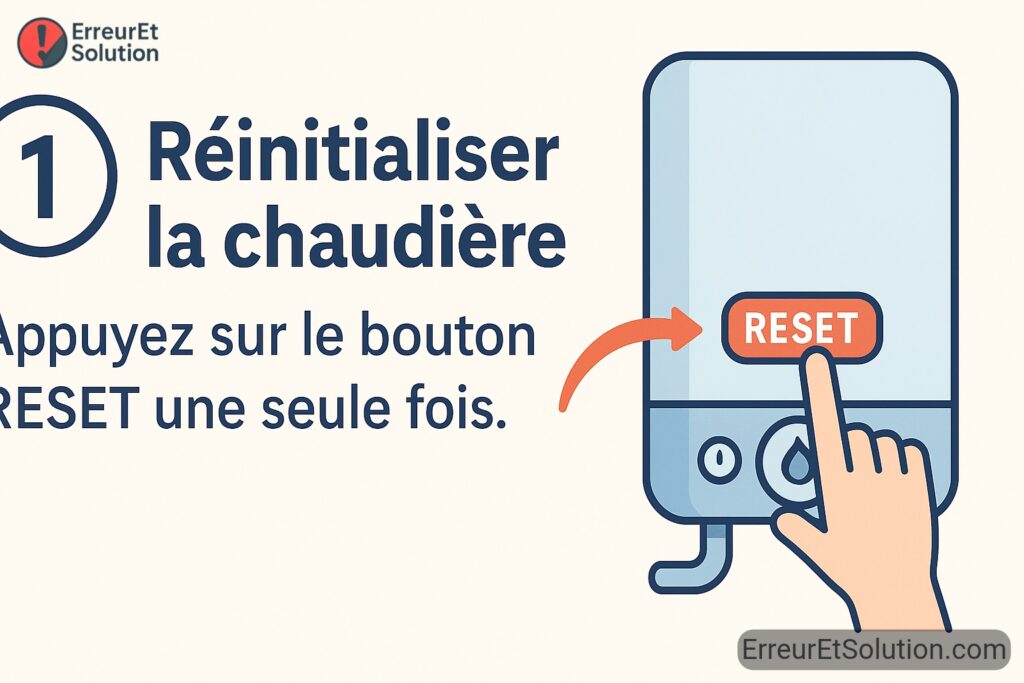 réinitialiser la chaudière