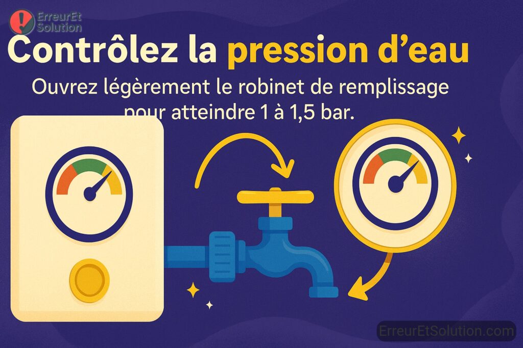 Contrôler la pression d’eau chaudière Chaffoteaux
