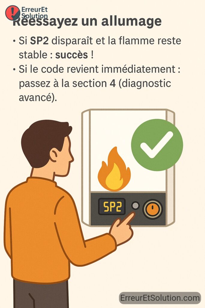 Réessayer un allumage sp2