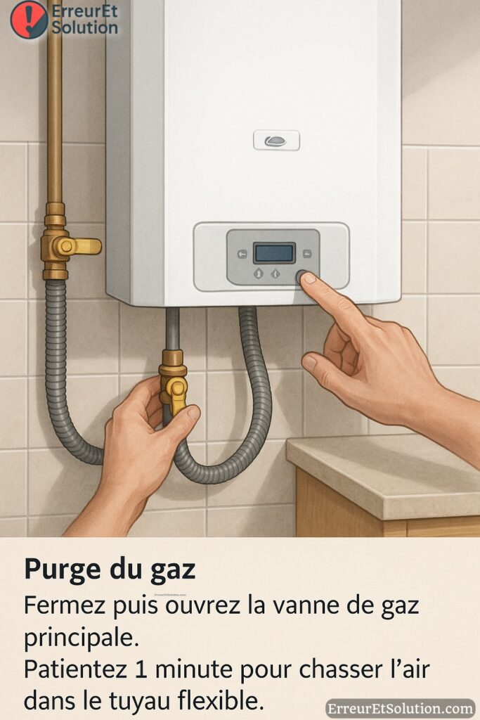 Purge de gaz sp1 erreur Chaffoteaux