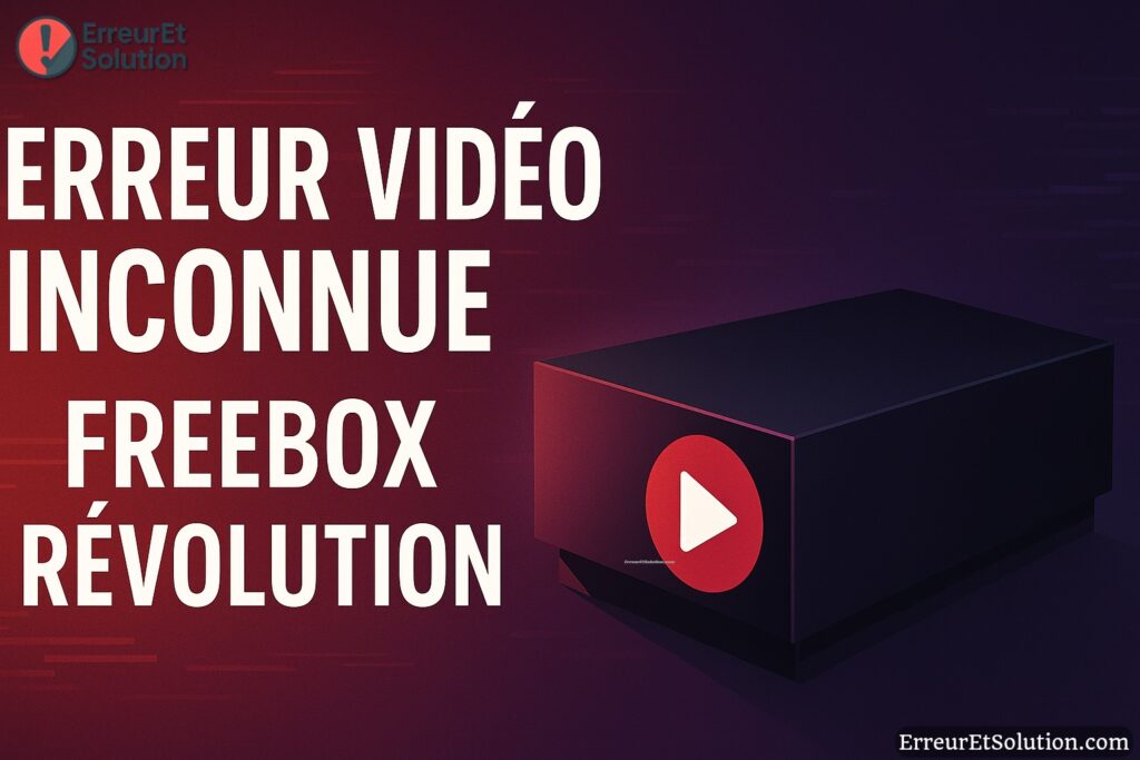 erreur video inconnue freebox revolution