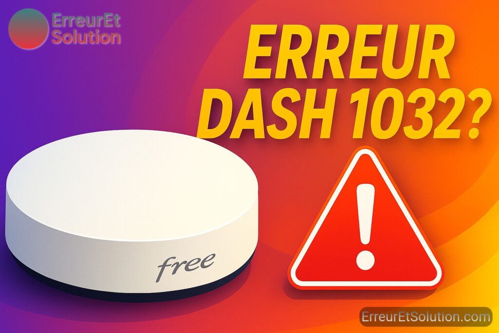 erreur dash 1032 freebox pop