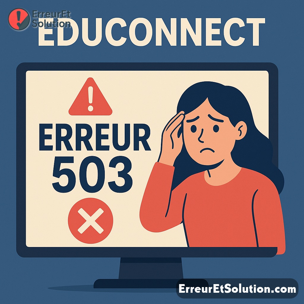 educonnect erreur 503