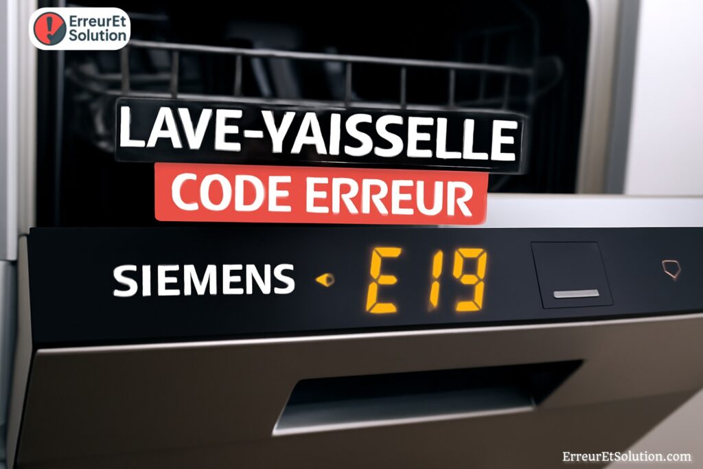 Lave Vaisselle Siemens Code Erreur E19 Guide complet 2025 Erreur et — free download
