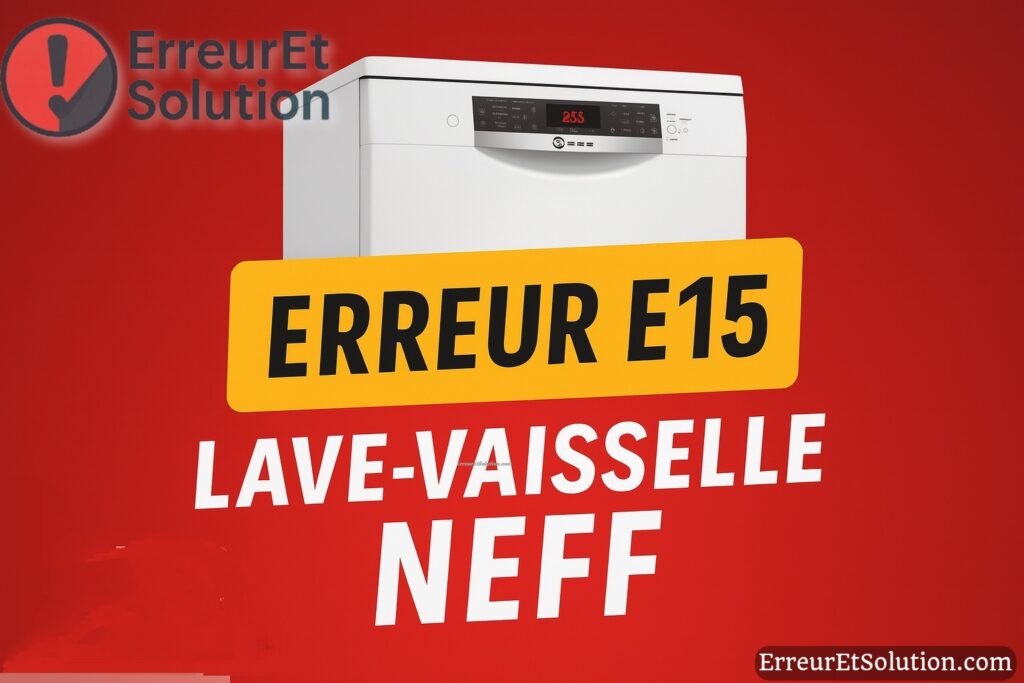 Erreur e15 lave-vaisselle neff