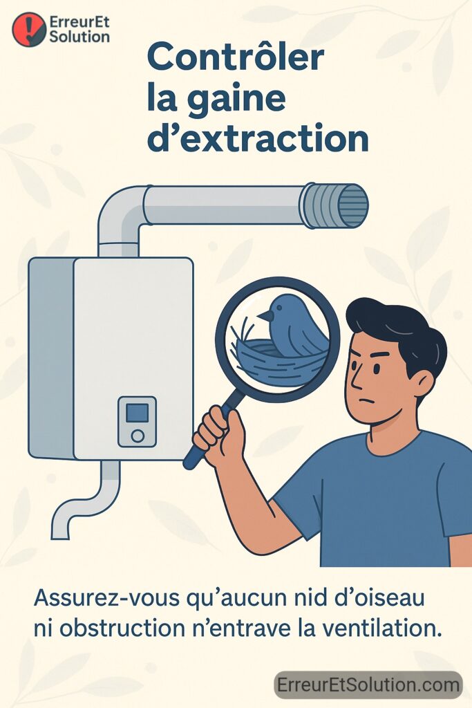 Contrôler la gaine d’extraction erreur sp2 chaffoteaux