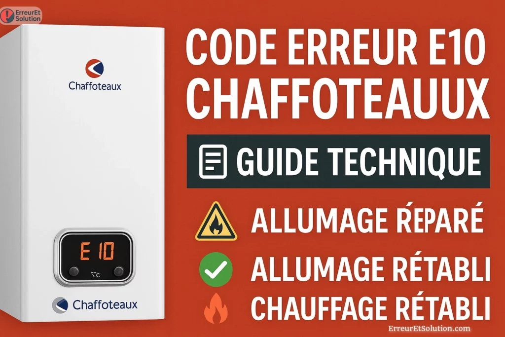 Code erreur E10 Chaffoteaux guide pratique 2025 Erreur et Solution — free download