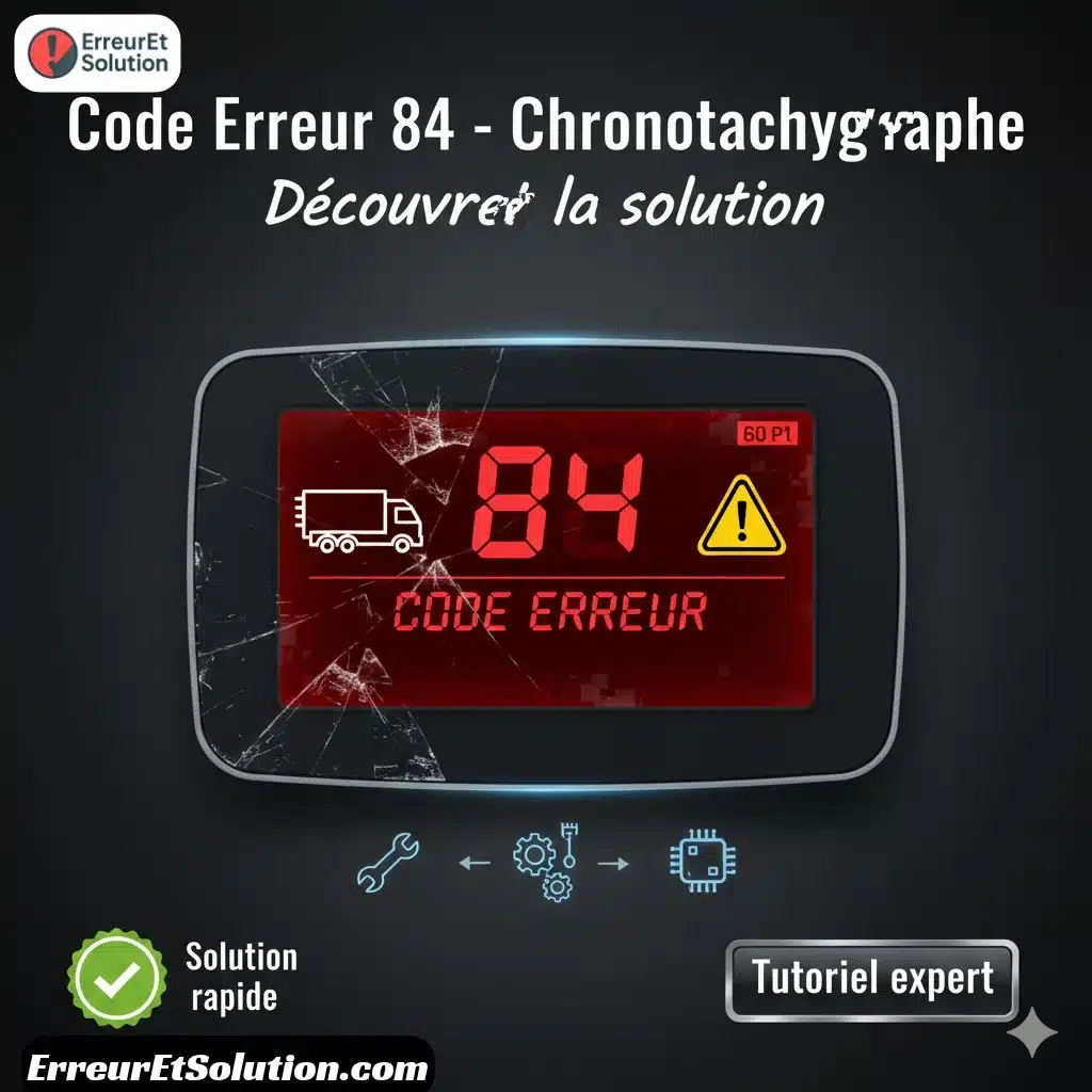 Code Erreur 84 Chronotachygraphe causes et solutions Erreur et Solution — free download
