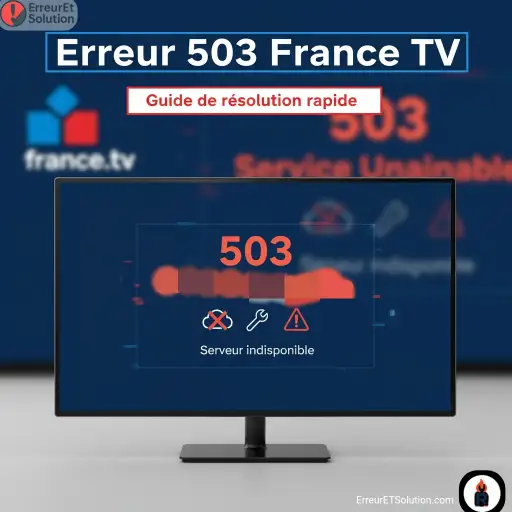 Erreur Code 503 France TV : que faire? - Erreur et Solution