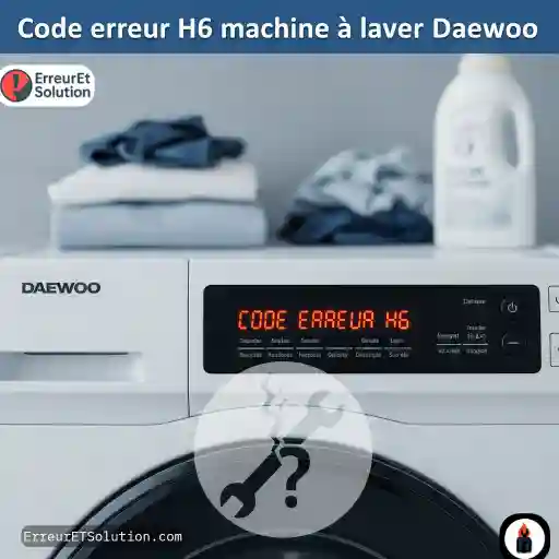 Code erreur H6 machine à laver Daewoo causes et solutions Erreur et — free download